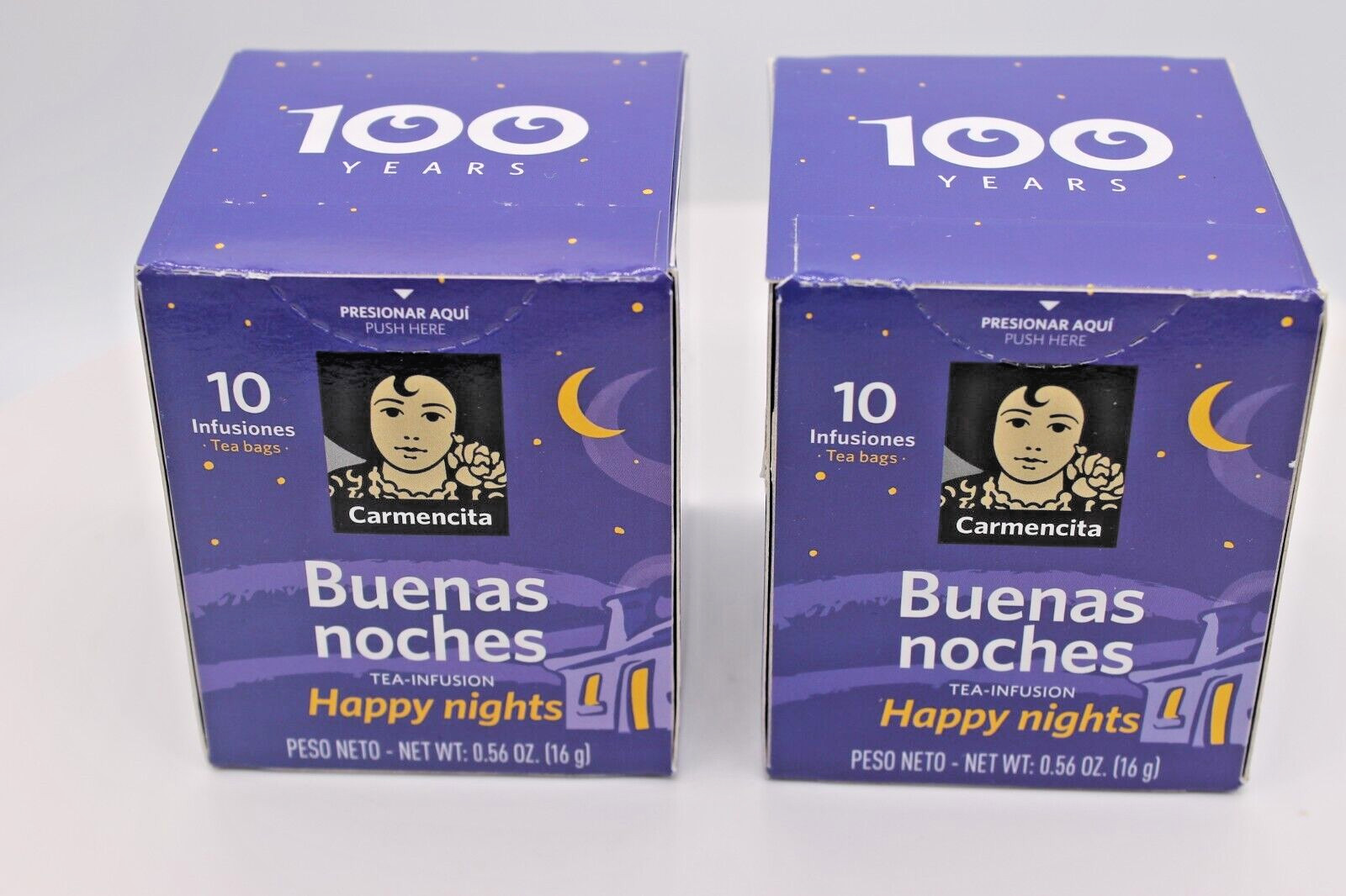 2 Carmencita Happy Nights Tea. Buenas Noches (10 bags/each box ) 16g (0.56oz).