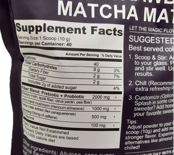Yerba Mate Strawberry Matcha Mate 40 servings, 08/20/2027