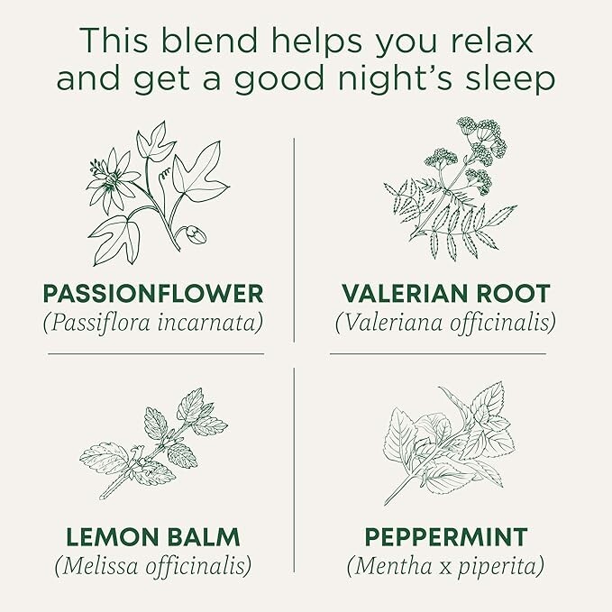 Organic Nighty Night Extra Tea with Valerian Root for Relaxation, 16 Tea Bags