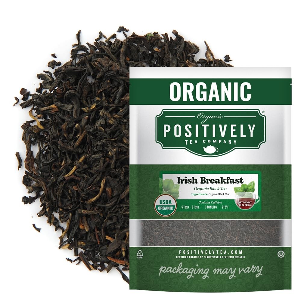 Organic Positively Tea Company, Irish Breakfast Black 1 Pound (Pack of 1)