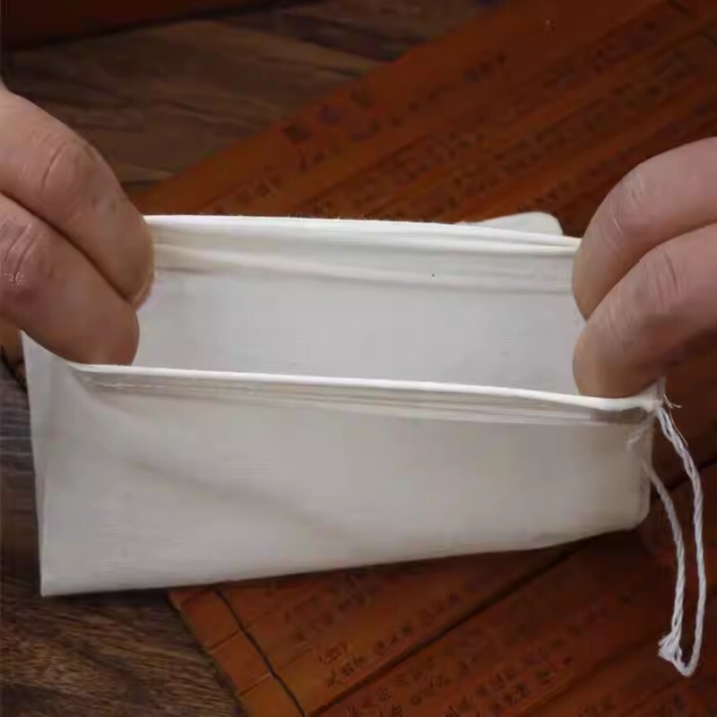 50pcs 10x15cm Cotton Tea Bags Gauze Filter Bags Drawstring Tea Bags Marinade Bag