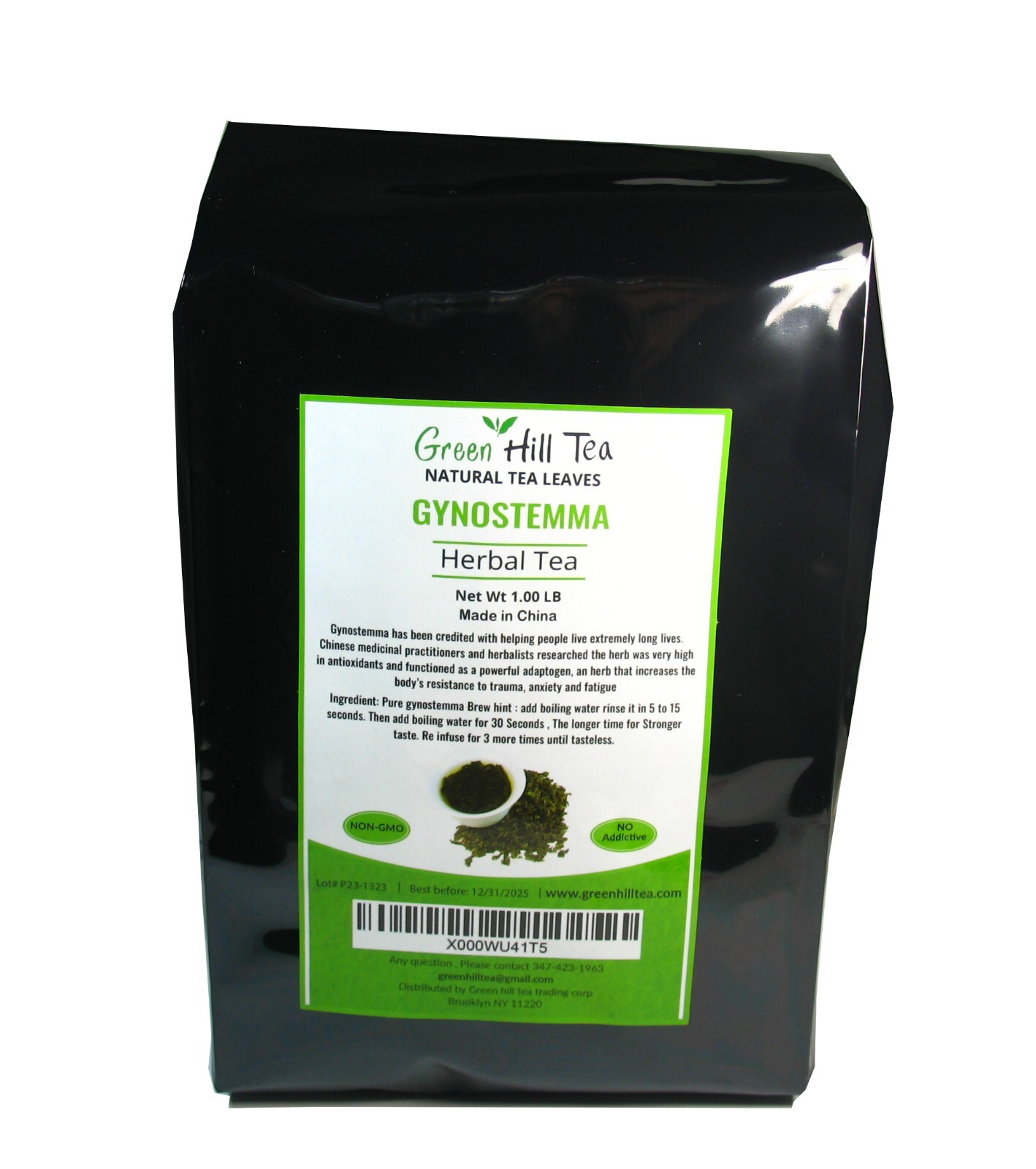 Gynostemma Pentaphyllum premium herbal tea Jiaogulan caffeine free 1.00 LB