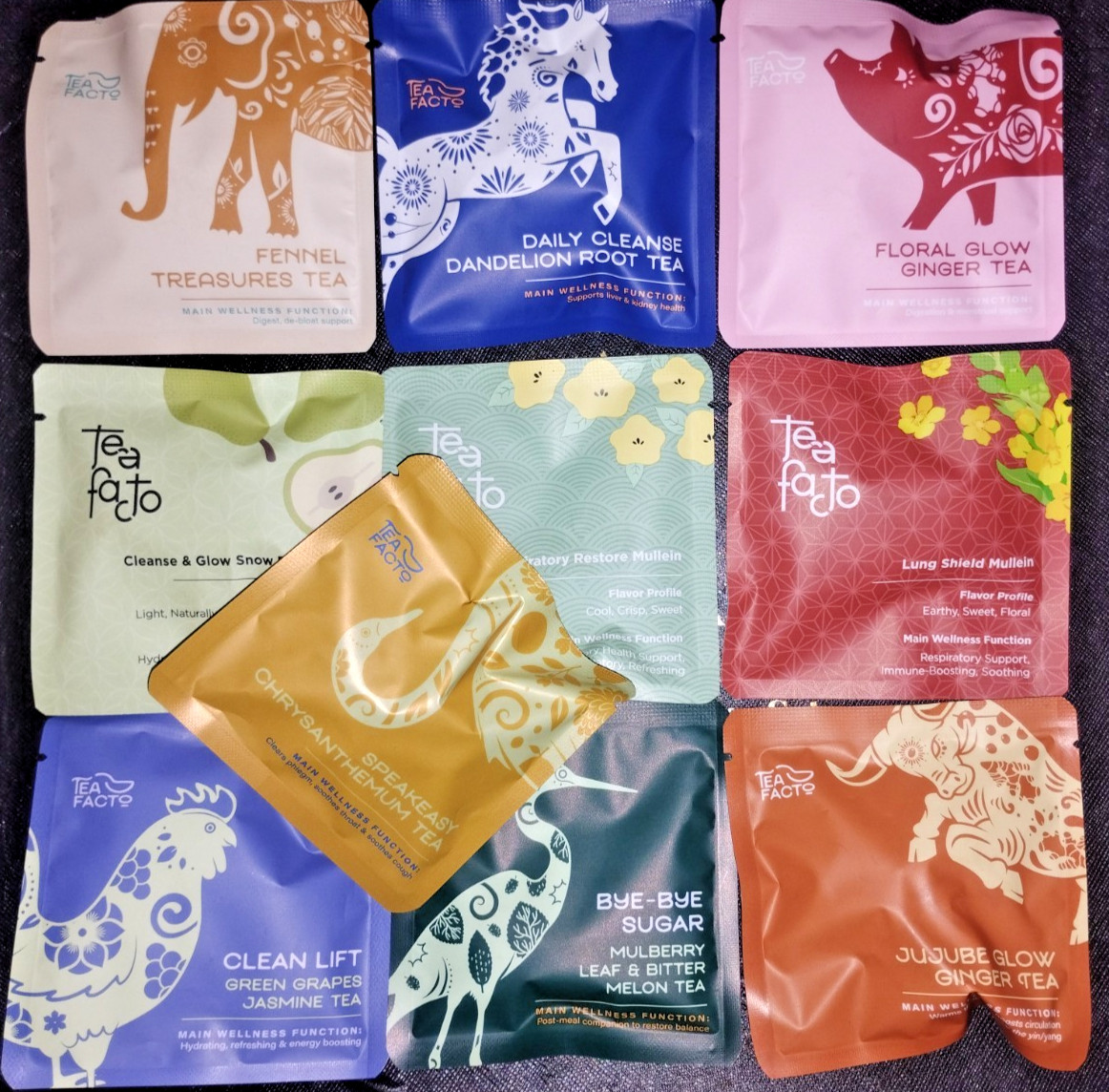 “TEA FACTO” Selection Pack 5 Different Enveloped Tea Bags
