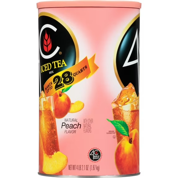 4C Natural Peach Iced Tea Mix, 66.1 oz (4lbs 2.1oz)