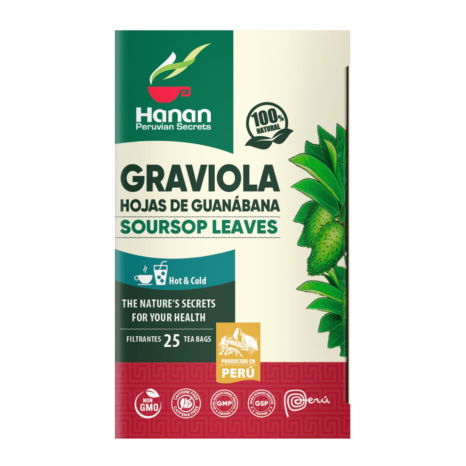 Hanan Peruvian Secrets Hojas De Guanabana-Graviola Herbal Tea | 100% Natural Sou