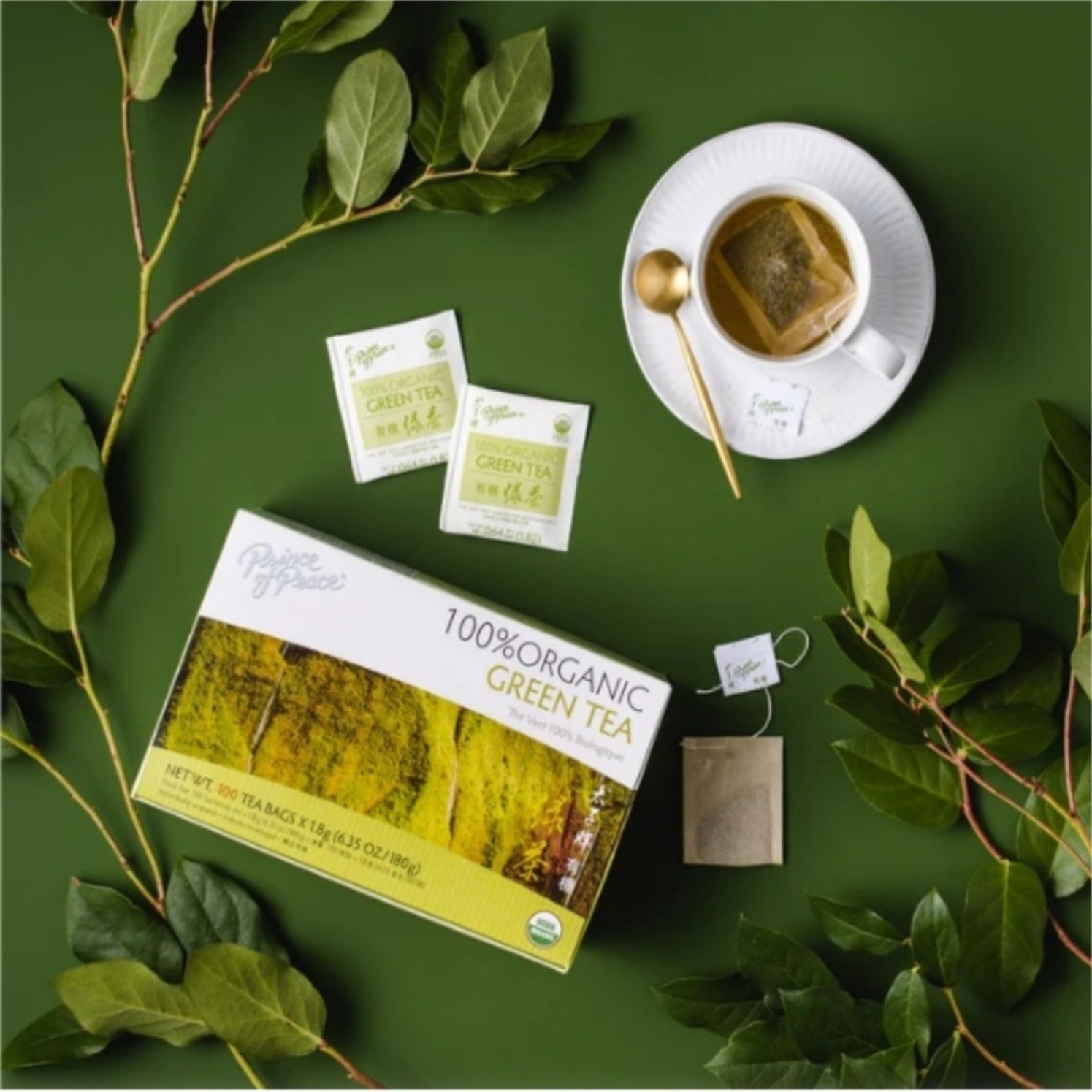 100% Organic Green Tea, Black Tea, Pu-erh Tea, Oolong Tea,White Tea,100 Tea Bags
