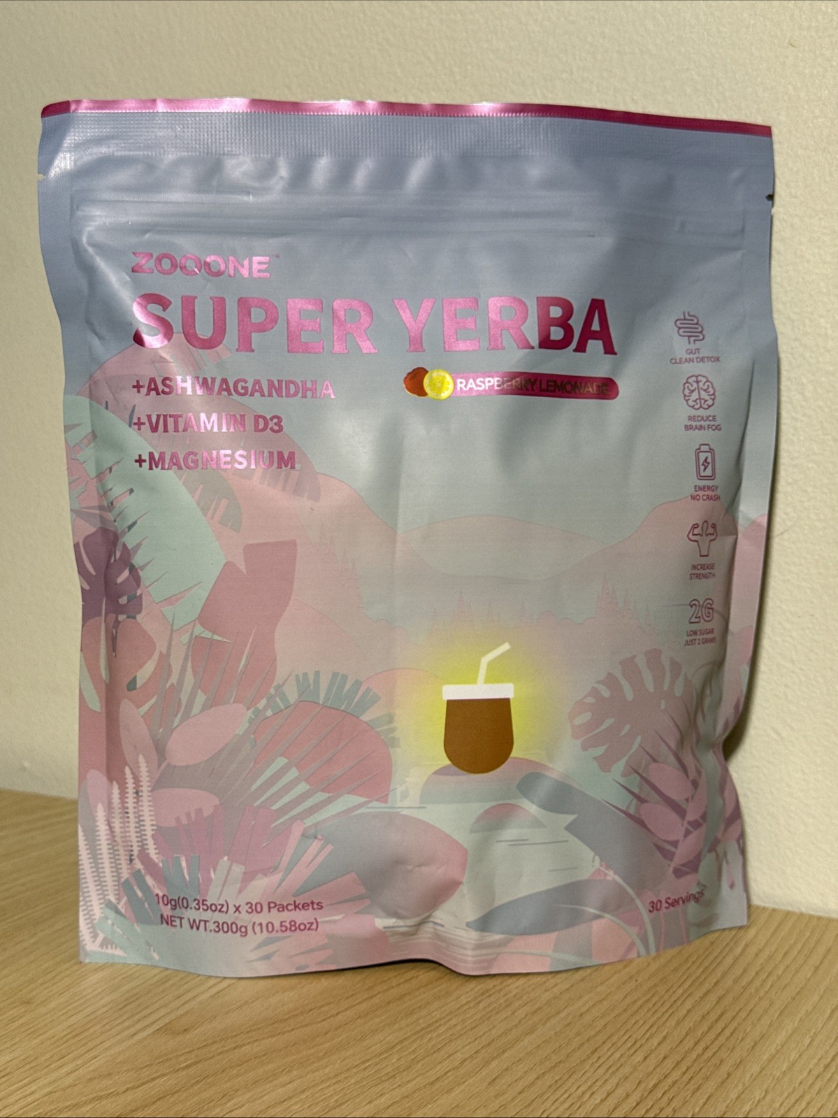 ZOOONE Super Yerba Instant Mate Tea Powder 30 Pack Pure Natural Tea No Additives