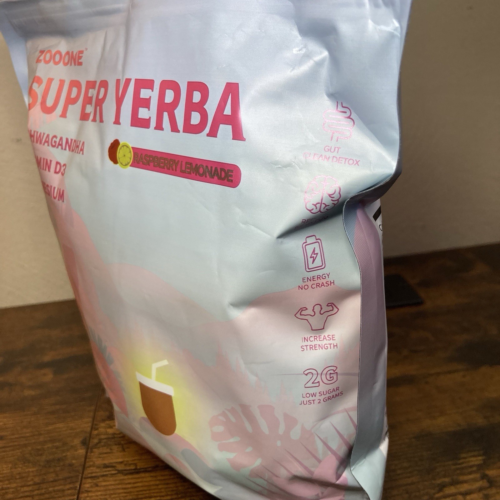 Zooone Super Yerba Instant Powder Raspberry Lemonade 30 Servings