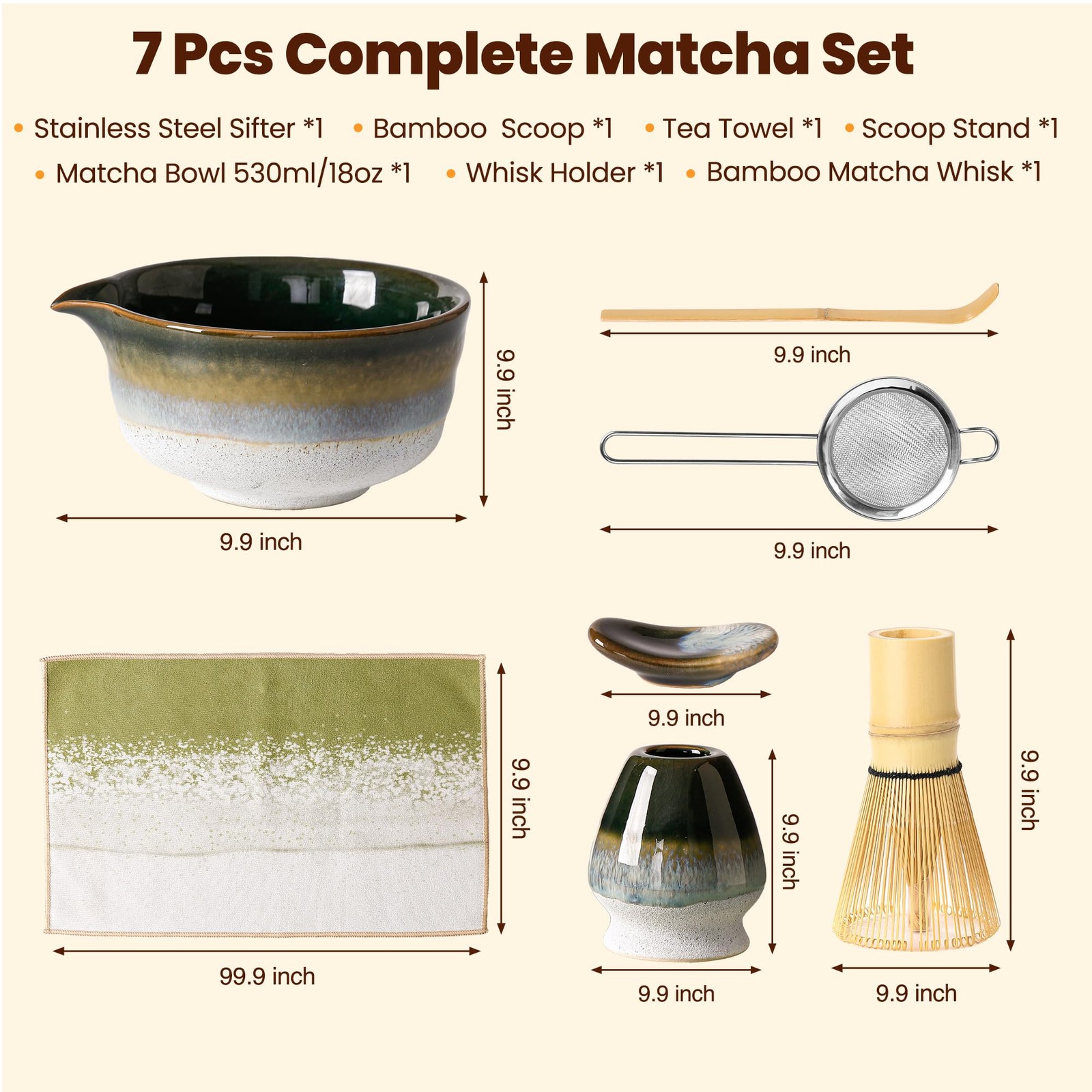 Matcha Whisk Set, Ceramic Matcha Kit Desert Style, Matcha Whisk and Bowl, Bam…