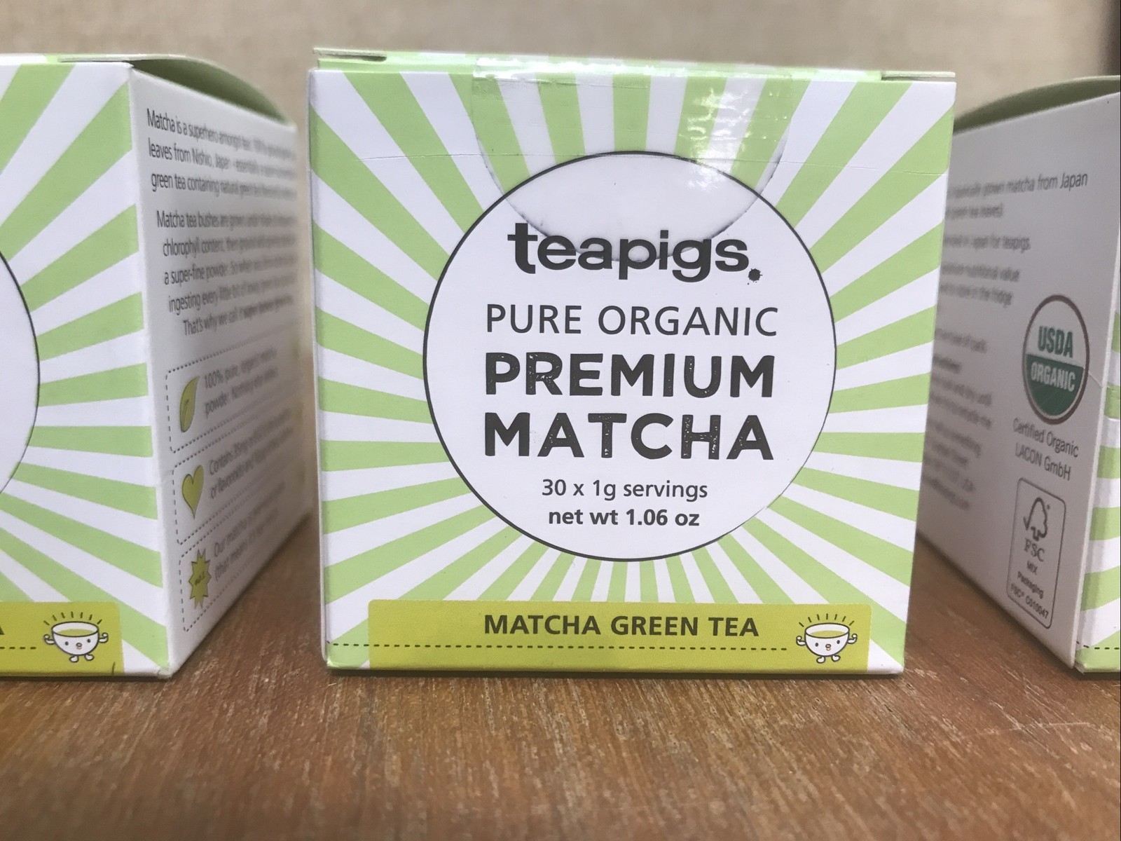 New Lot 3 Boxes teapigs Organic Matcha Tea Tin 30 Grams Each = 90 Grams Exp 5/25