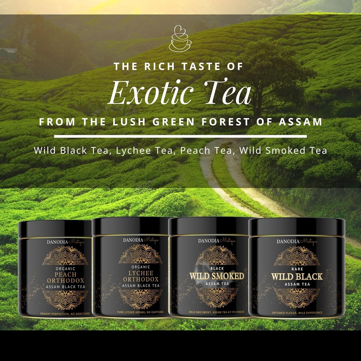 Danodia Foods LYCHEE ORTHODOX ASSAM BLACK TEA (3.5oz/100g) 50+ servings