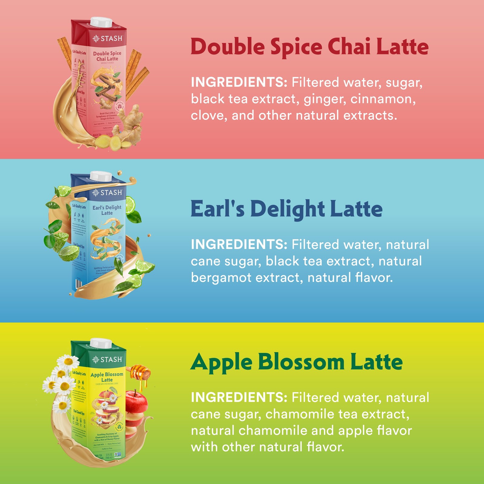 STASH Earl’s Delight Latte – Dairy Free Plant Based 32 Fl Oz (Pack of 1)