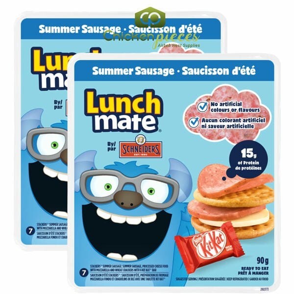 Schneiders Summer Sausage Lunch Mate kit Quality Bulk Large 90g/3.17oz(2/Case)