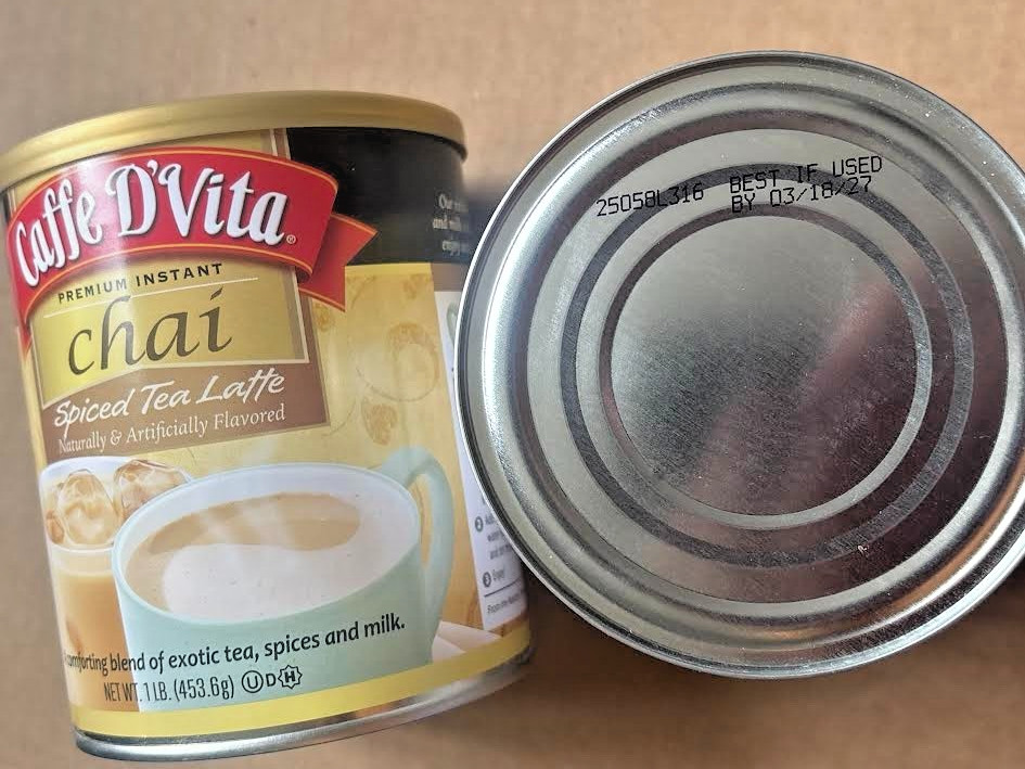 (Pack of 6) Caffe D’Vita Enchanted Chai Spiced Tea Latte Mix (1 lb Each)