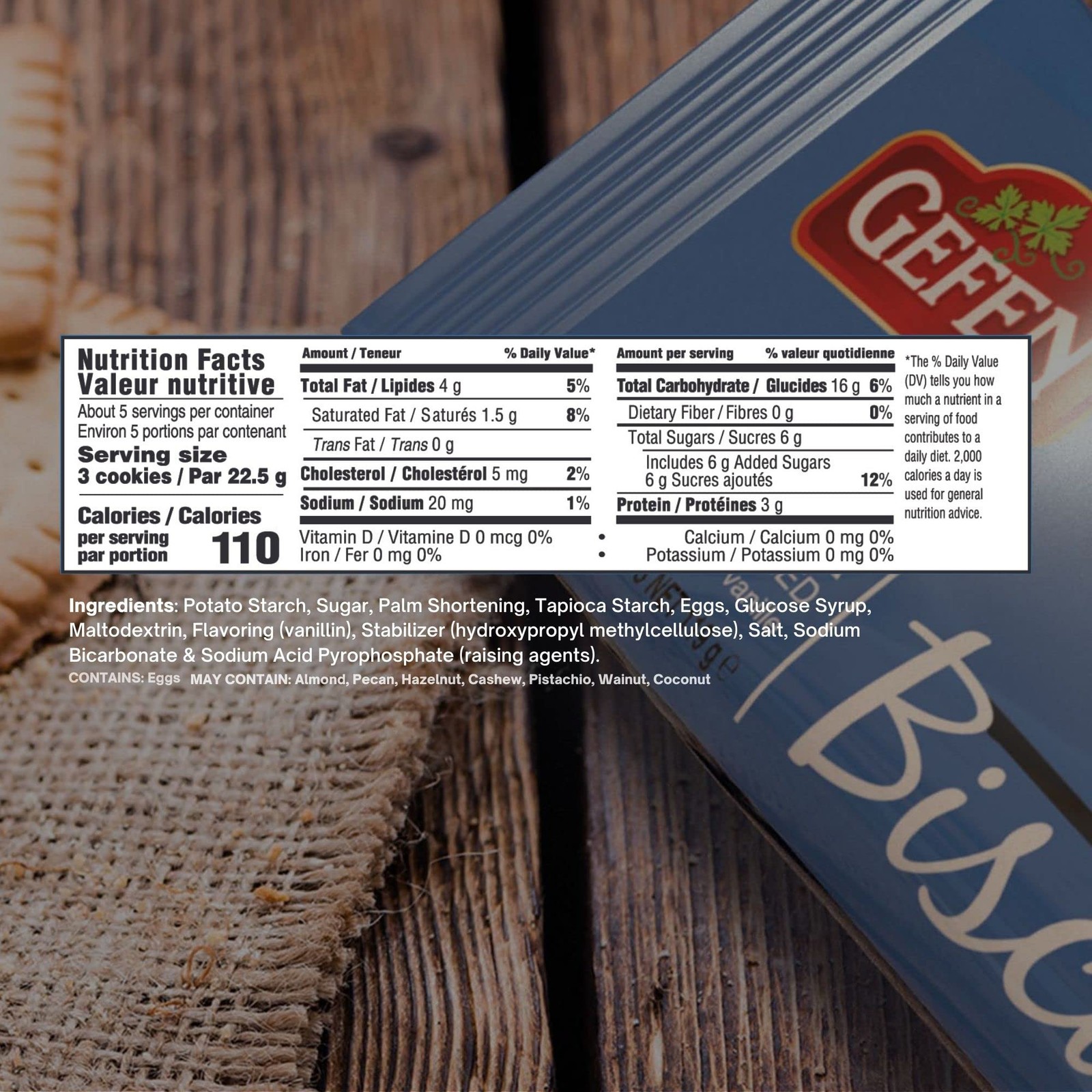 Gluten Free Vanilla Tea Biscuits 4.2oz (3 Pack) | Social Tea Biscuits | Koshe…