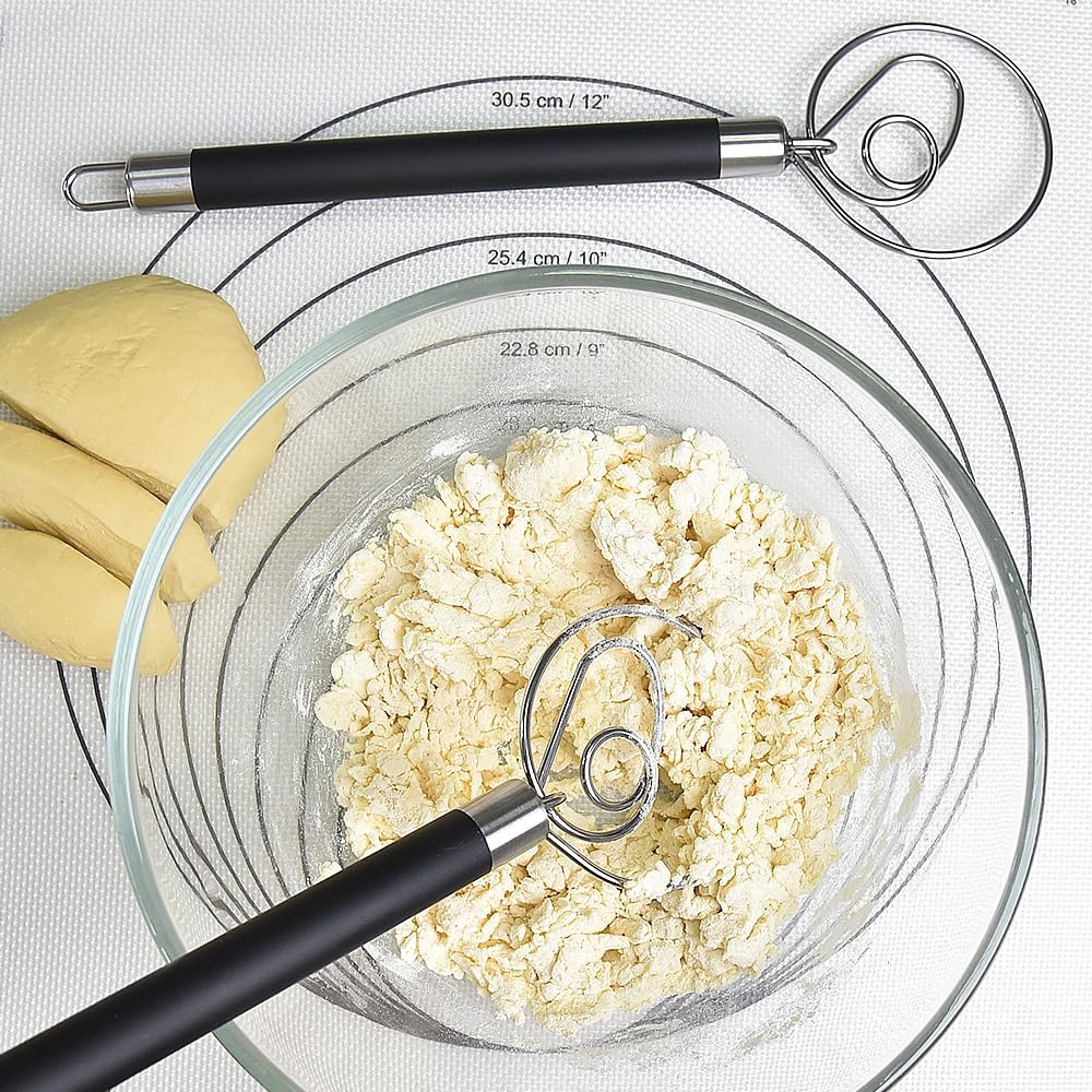Guowall Stainless Steel Dough Whisk for Dutch Bread with as shown, Silver