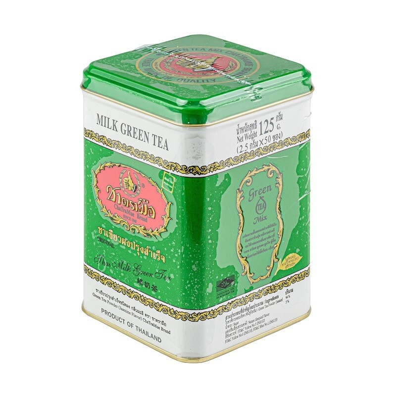 CHA TRA MUE Instant Thai Green Tea Original Iced Hot Cold Milk 1 box 50 sachets