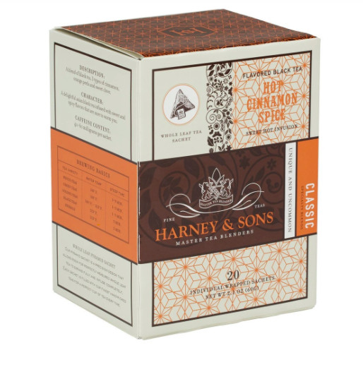 Harney & Sons Hot Cinnamon Spice 20 count box wrapped sachets