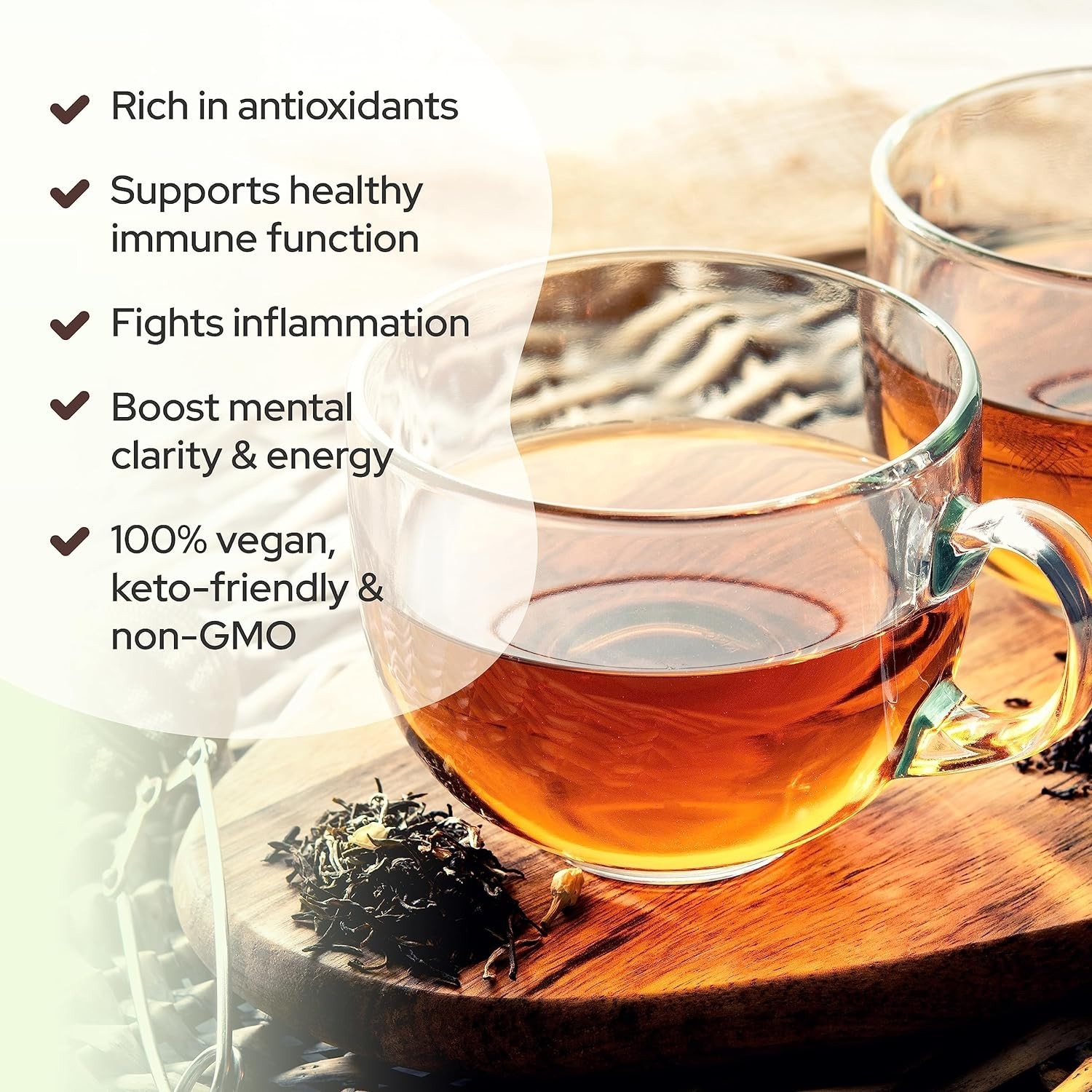 La Republica USDA Organic Mushroom BLACK TEA (Full-Fruiting Bodies) 70 Servings