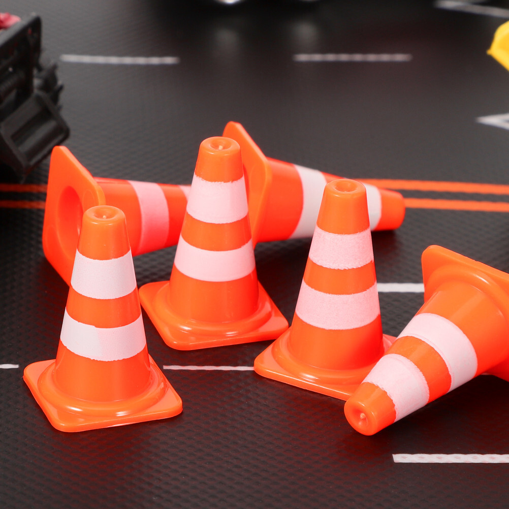 road cones mini Miniature Traffic Toys Construction Toys Model