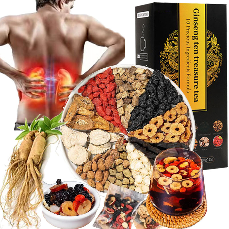 5Box Kidney Tea Formula Ginseng Ten Treasure Tea, Kidney Tea Chinese Herbal Tea
