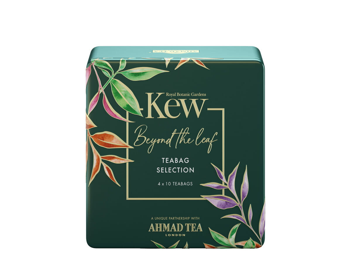 AHMAD TEA Kew Teabag Selection GIFT SET – 4 x 10 Tea Bags in Metal Tin