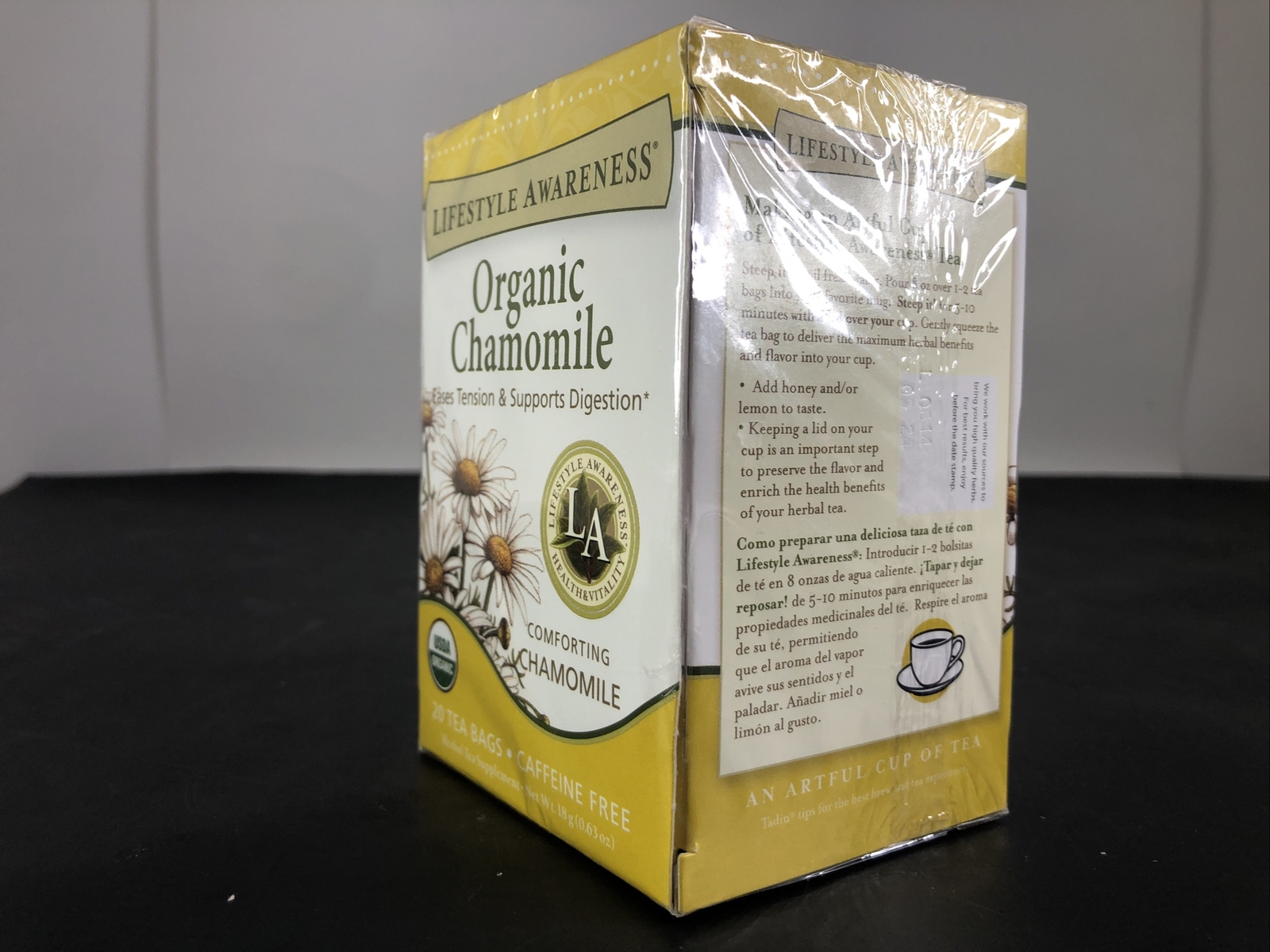Lifestyle Awareness, Organic Chamomile Tea, Caff Free 20 tea bags(2packs)Ex1/24