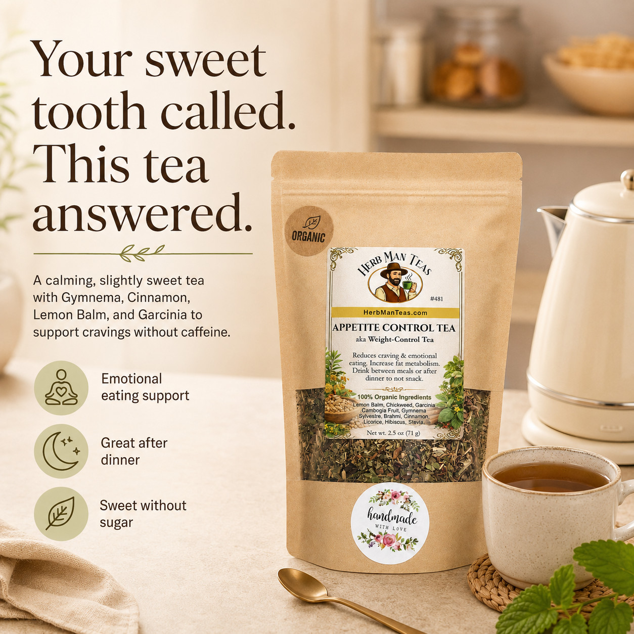 APPETITE CONTROL TEA – Proven to reduce cravings, emotional eating & snacking!
