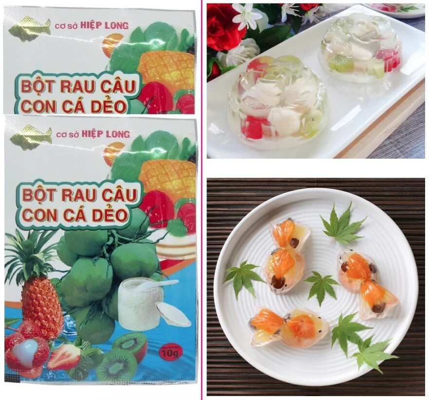 Hiep Long Agar Jelly Powder Bột Rau Câu Con Cá Dẻo Hiệp Long Agar Jelly Powder