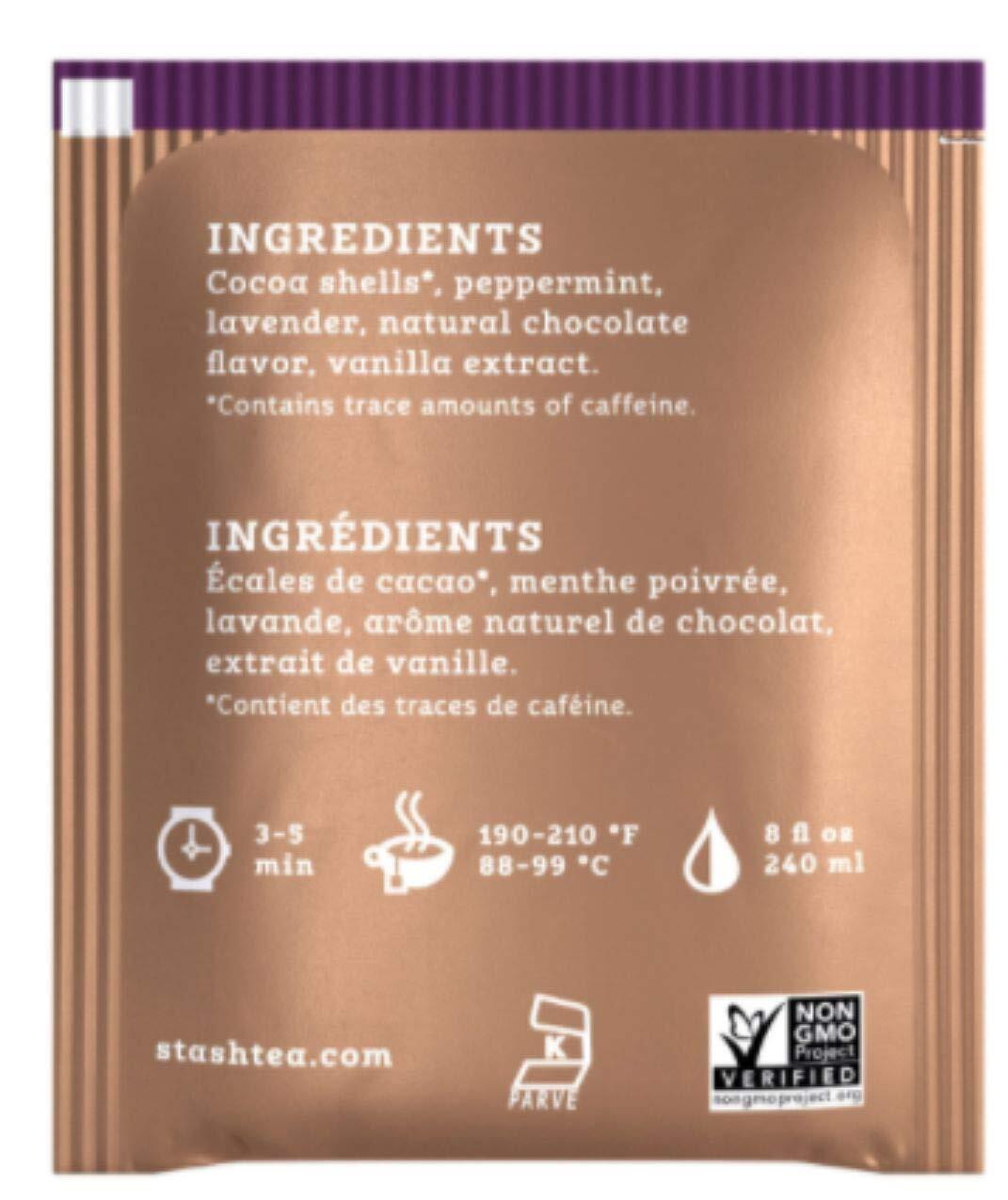Stash Tea Christmas in Paris Herbal Tea 100 Count Aromatic Chocolate Mint