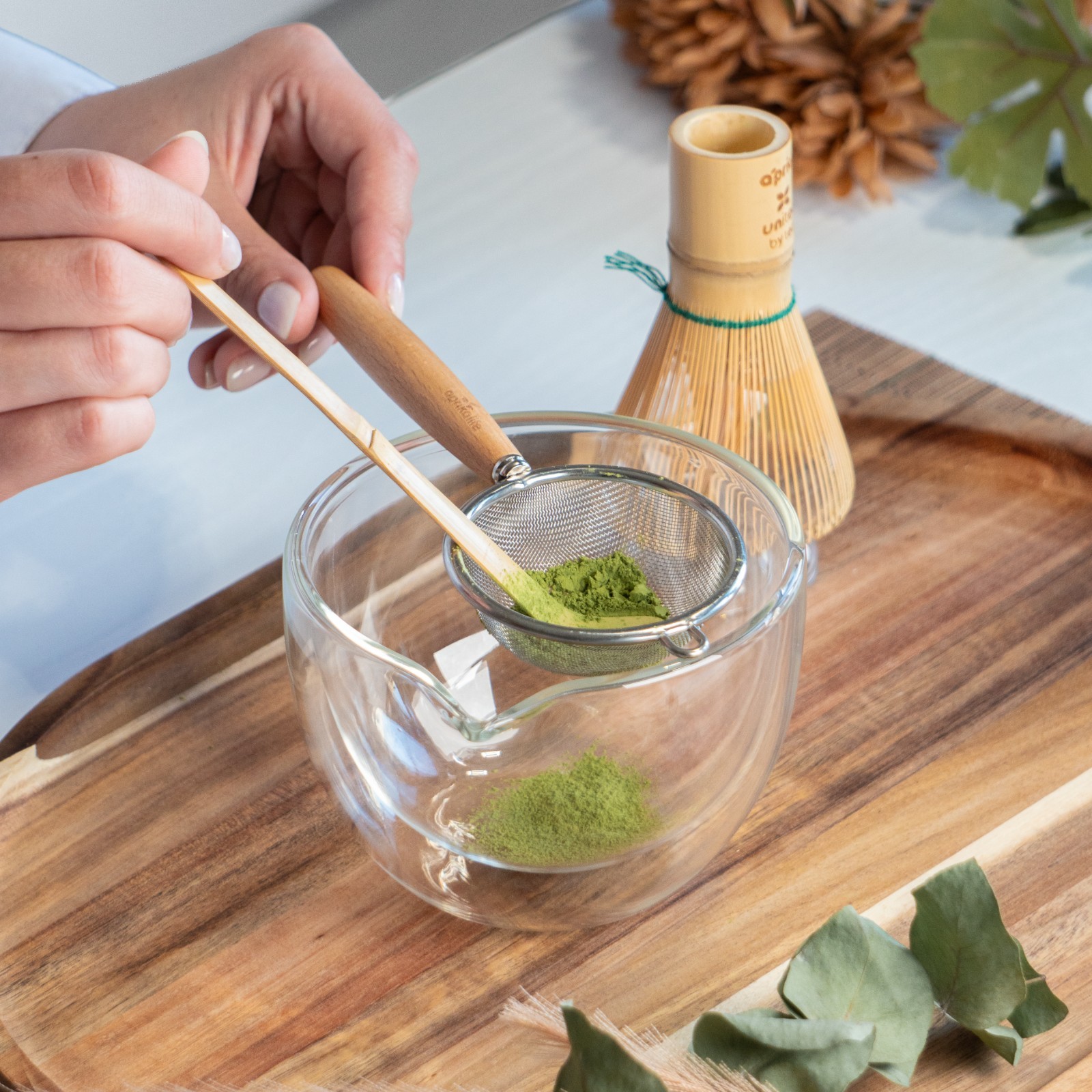 Complete Matcha Starter Set: Bowl, Holder, Whisk, Scoop, Sifter, Tea Cloth