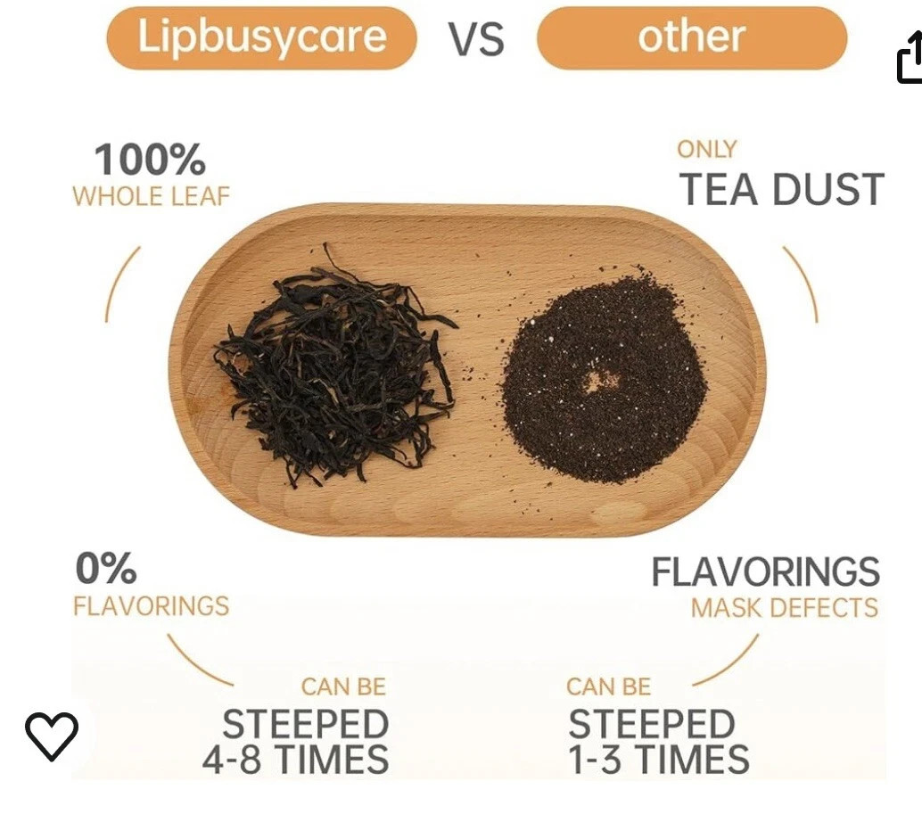 Lot of 3 – Lipbusy Care Black Tea 20 x 3 = 60 Single Tea Bags SEALED BLACK TEA