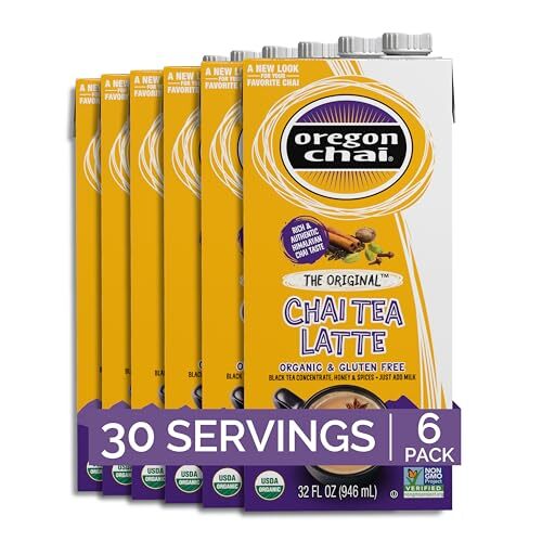 Oregon Chai Original Chai Tea Latte Concentrate 32 Fl Oz Pack of 6