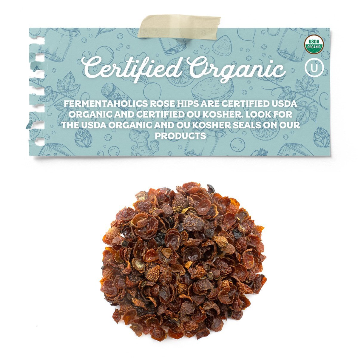 Fermentaholics USDA Certified Organic Dried Rose Hips