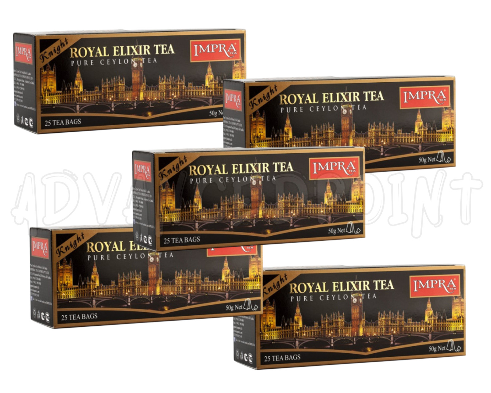 IMPRA Royal Elixir Knight Black Tea Bags 125Ct 250g Pure Ceylon Sri Lanka