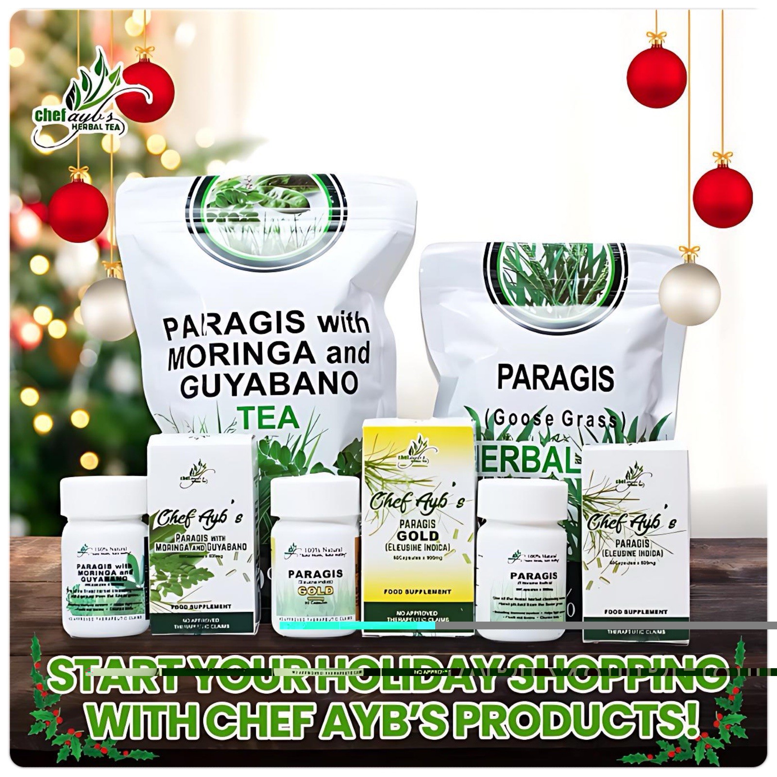 Chef Ayb’s Paragis with Moringa and Guyabano Tea (20 Tea bags)