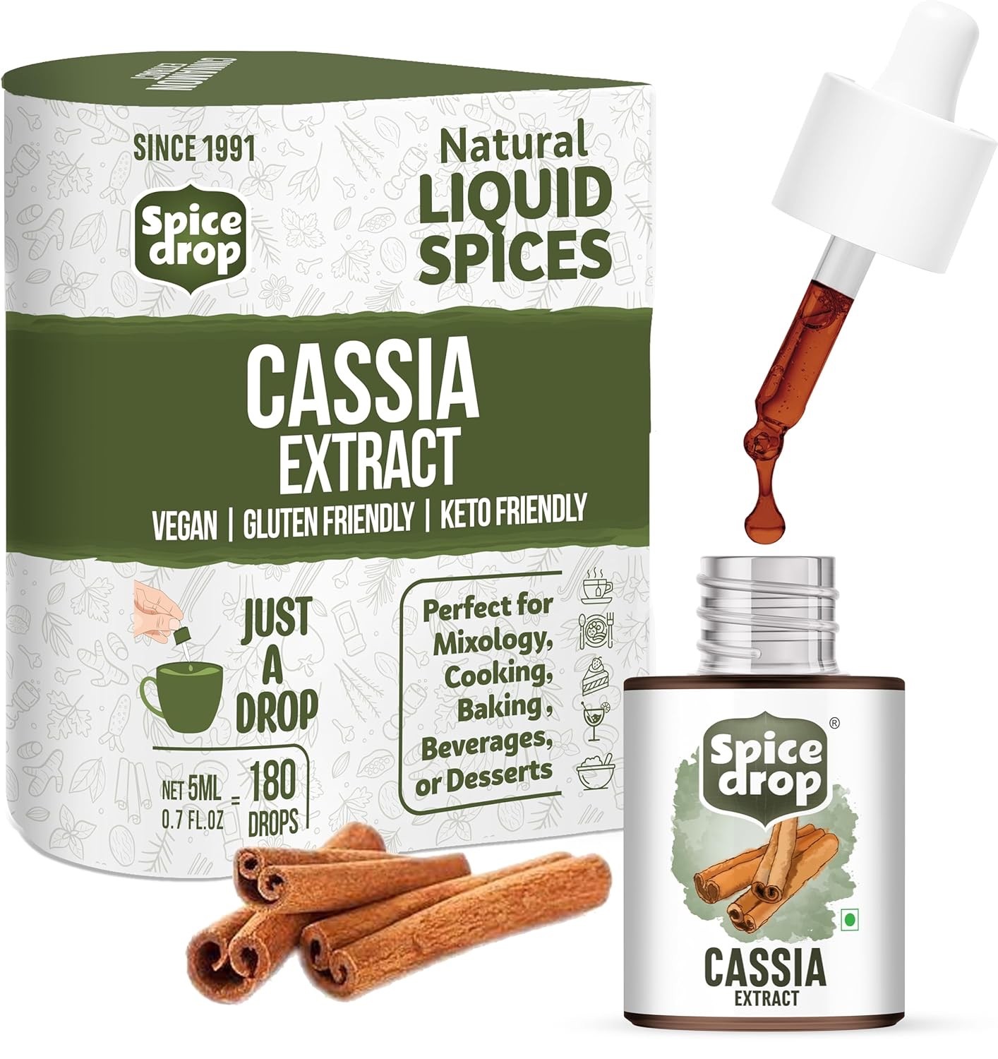 Spice Drop Chai Masala Tea Natural Herb Extract Authentic Flavor Color Food Vega