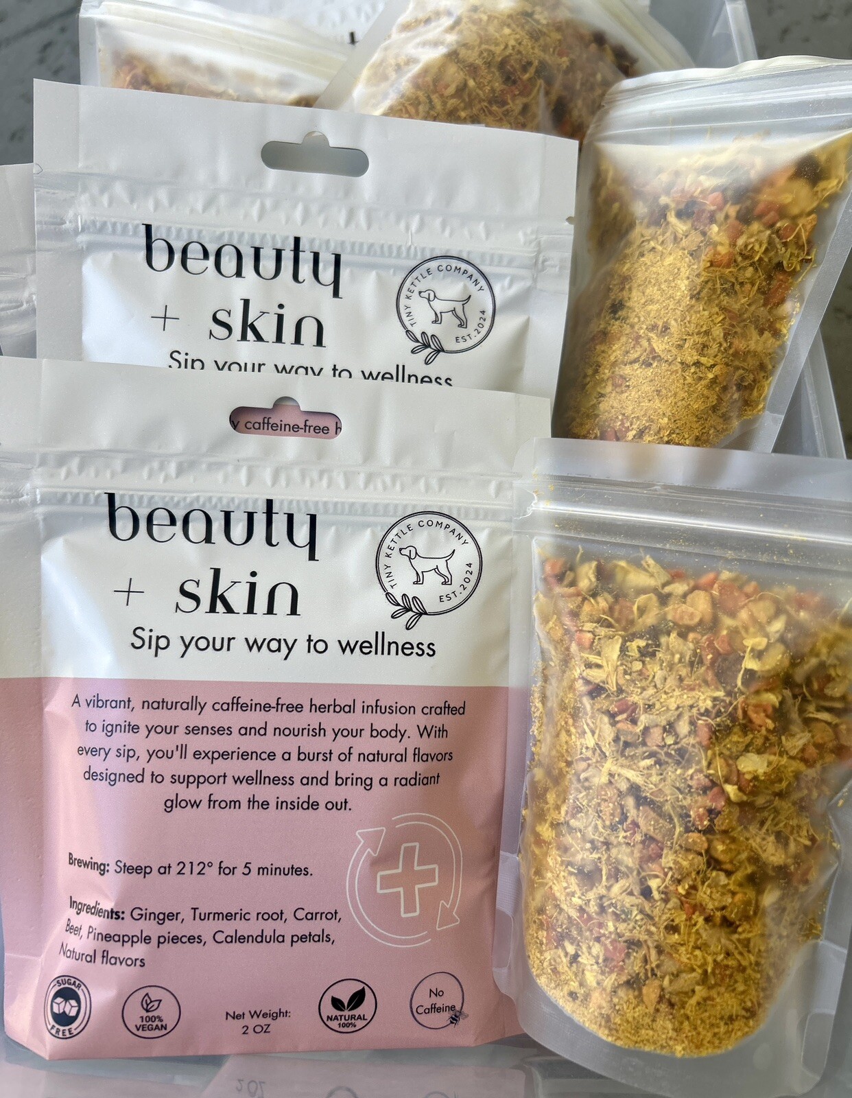 Beauty & Skin Golden Glow Wellness Herbal Loose Leaf Tea 2 oz