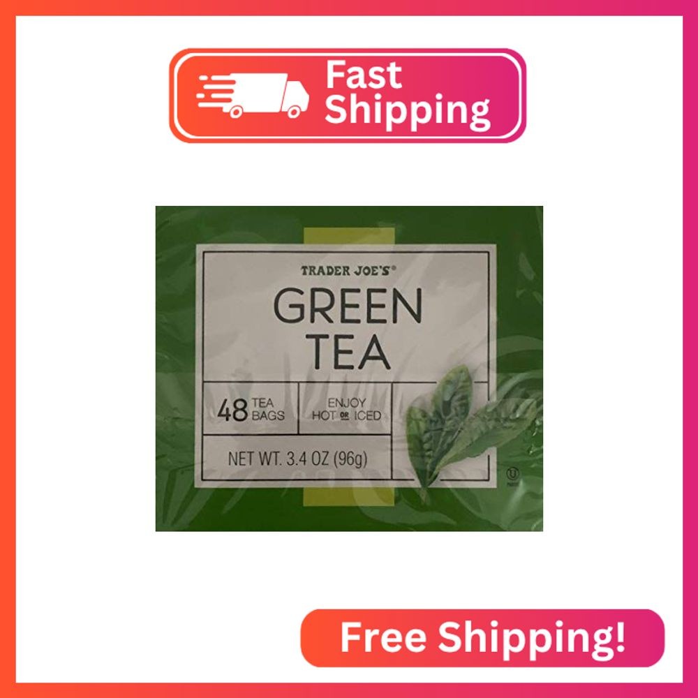 Trader Joes Green Tea, one box of 48 tea bags, hot or cold
