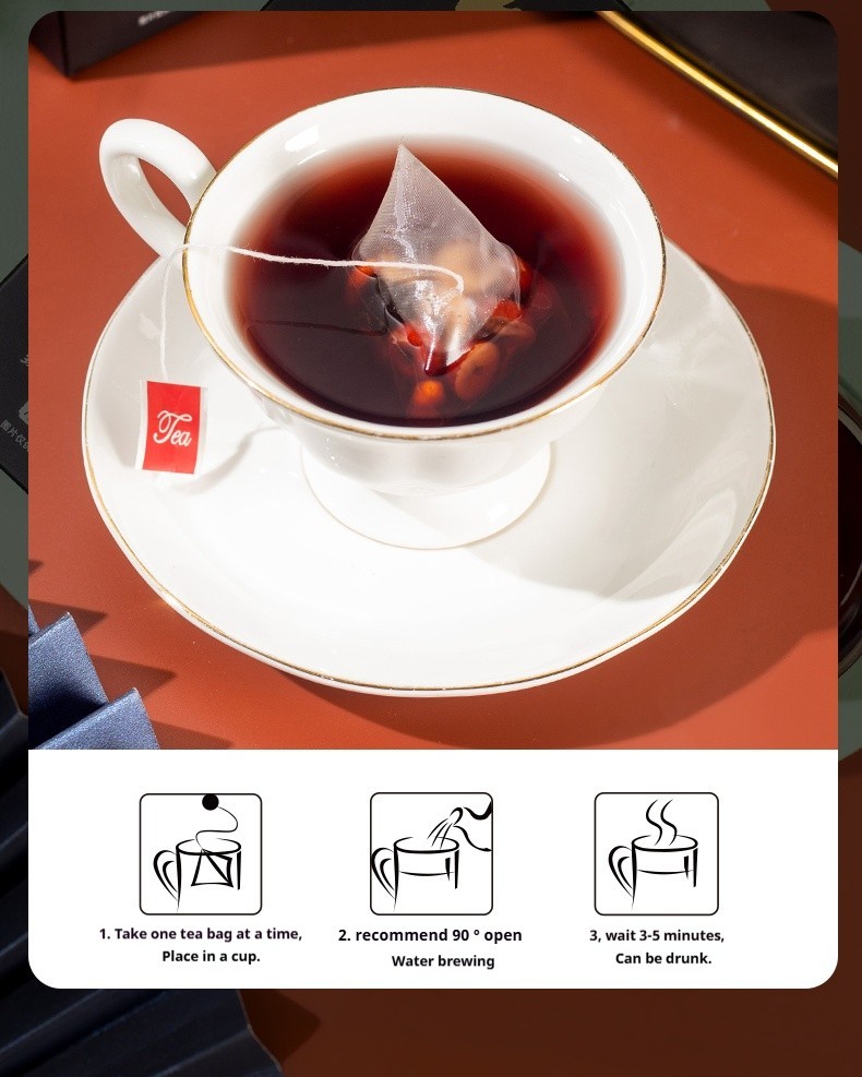 Kidney Ginseng Five Treasure Tea -Eight Treasure Tea with Wolfberry & Mulberry