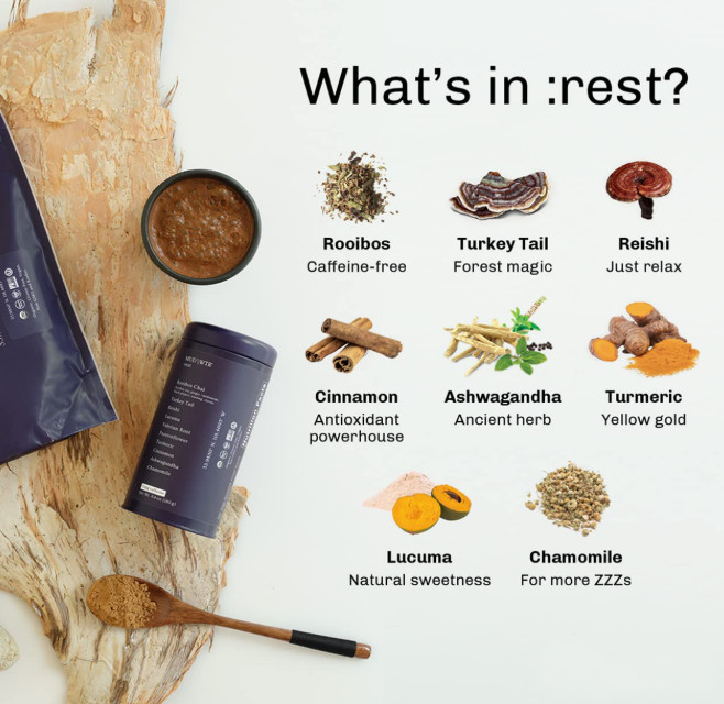 Evening Rest Kit – Organic Mushroom Tea w/ Chamomile & Chai, Vegan, Non-GMO