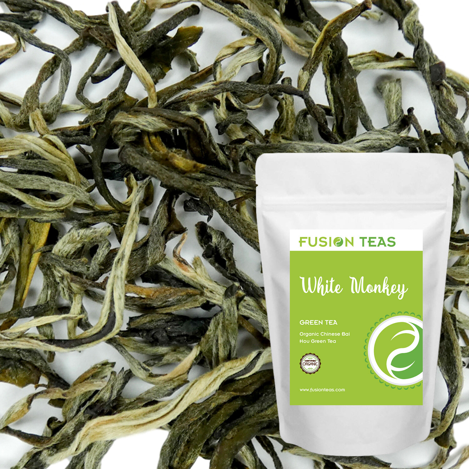 White Monkey ( Bai Mao Hou) Green Tea – Organic Chinese Loose Leaf – Fusion Teas