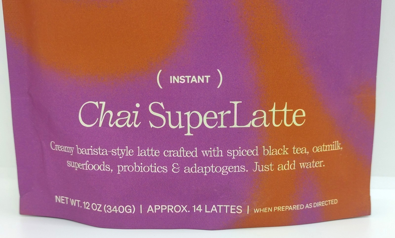 Clevr Chai SuperLatte – Instant Oat Milk Latte with Probiotics – 12 oz