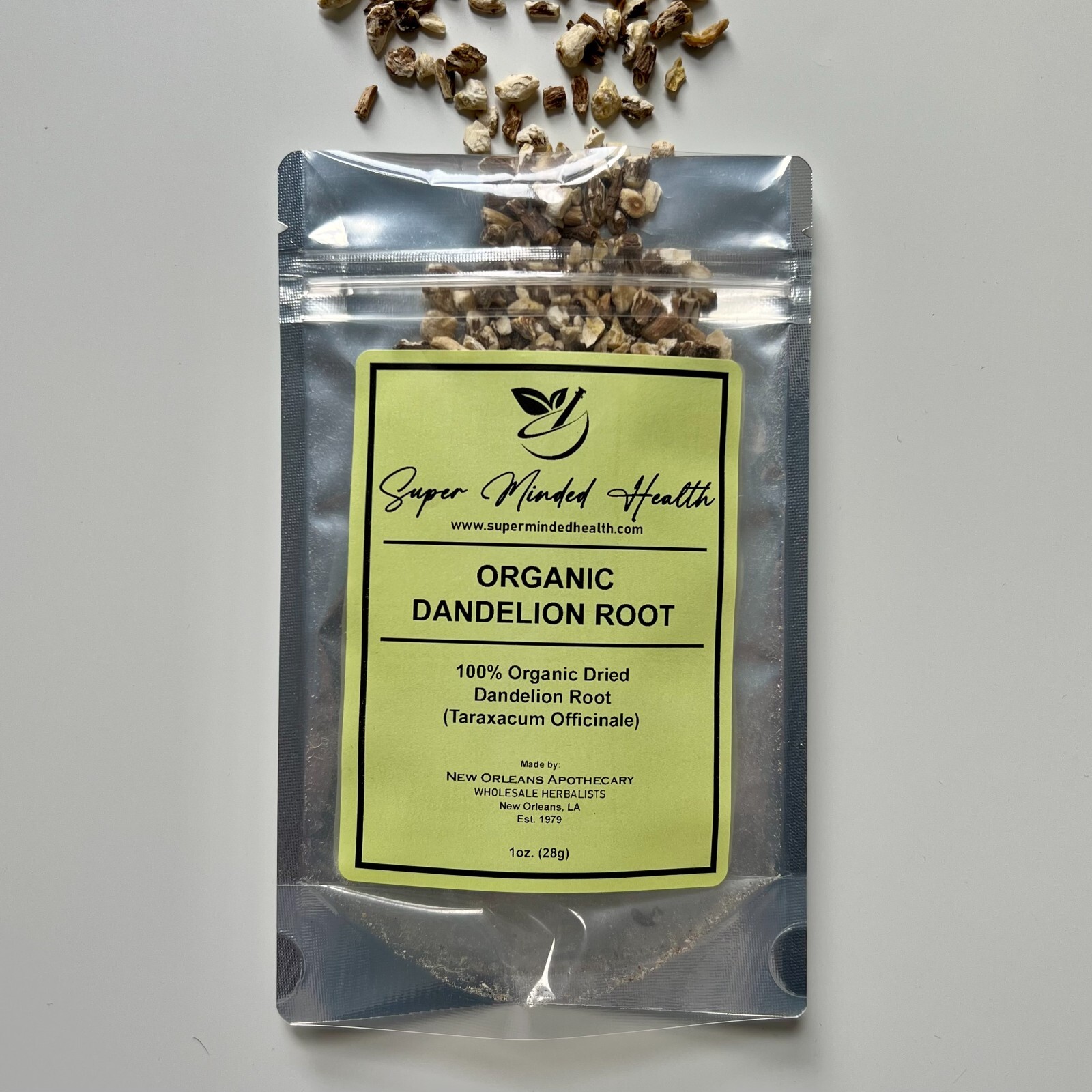Dandelion Root 100% Pure Organic Dried Cut and Sifted (Taraxacum Officinale)
