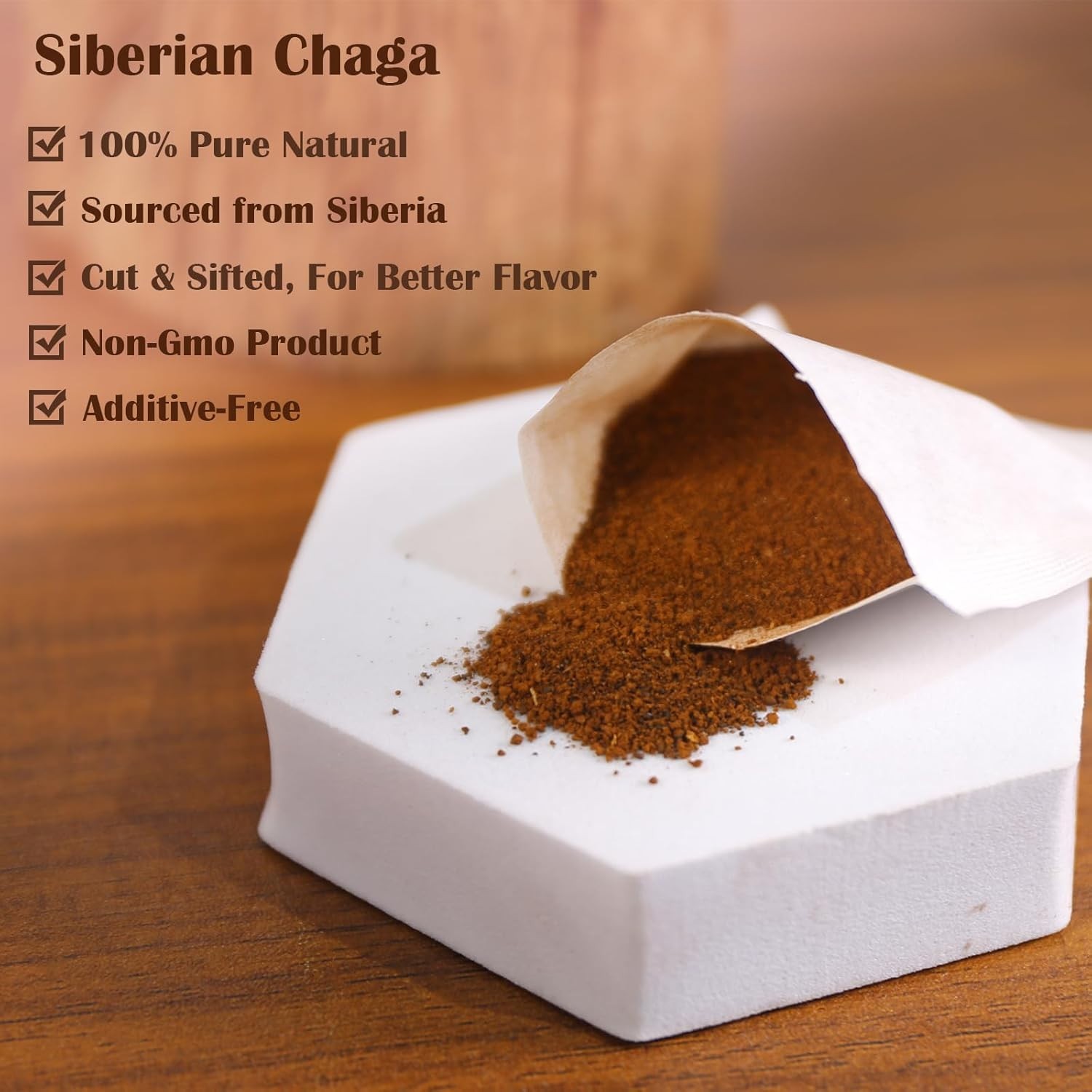 Chaga Tea – 2g x 40 Count – Wild Harvest from Siberia – 100% Pure Natural Cha…