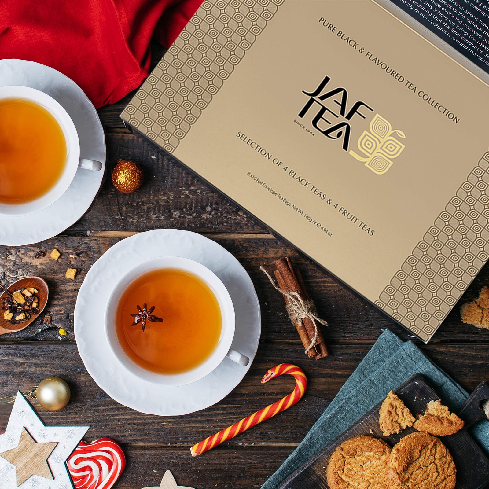 Jaf Tea – Tea Sampler/Gift Set – Pure Black Flavoured Tea Collection – 4 Cla…