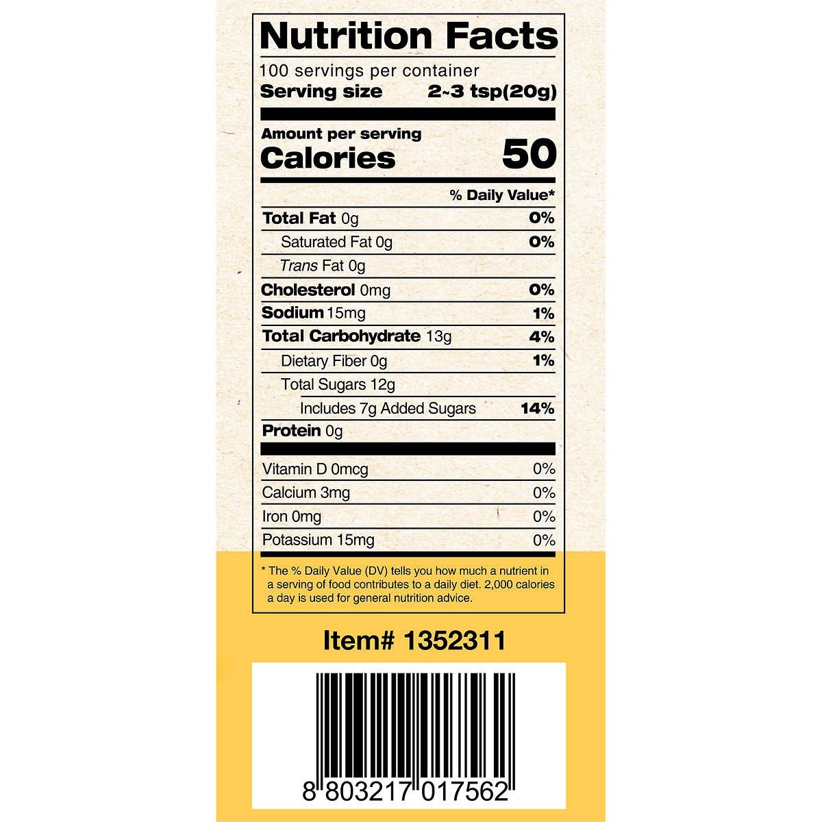Vonbee Honey Citron and Ginger Tea, 70.54 Ounce Jar