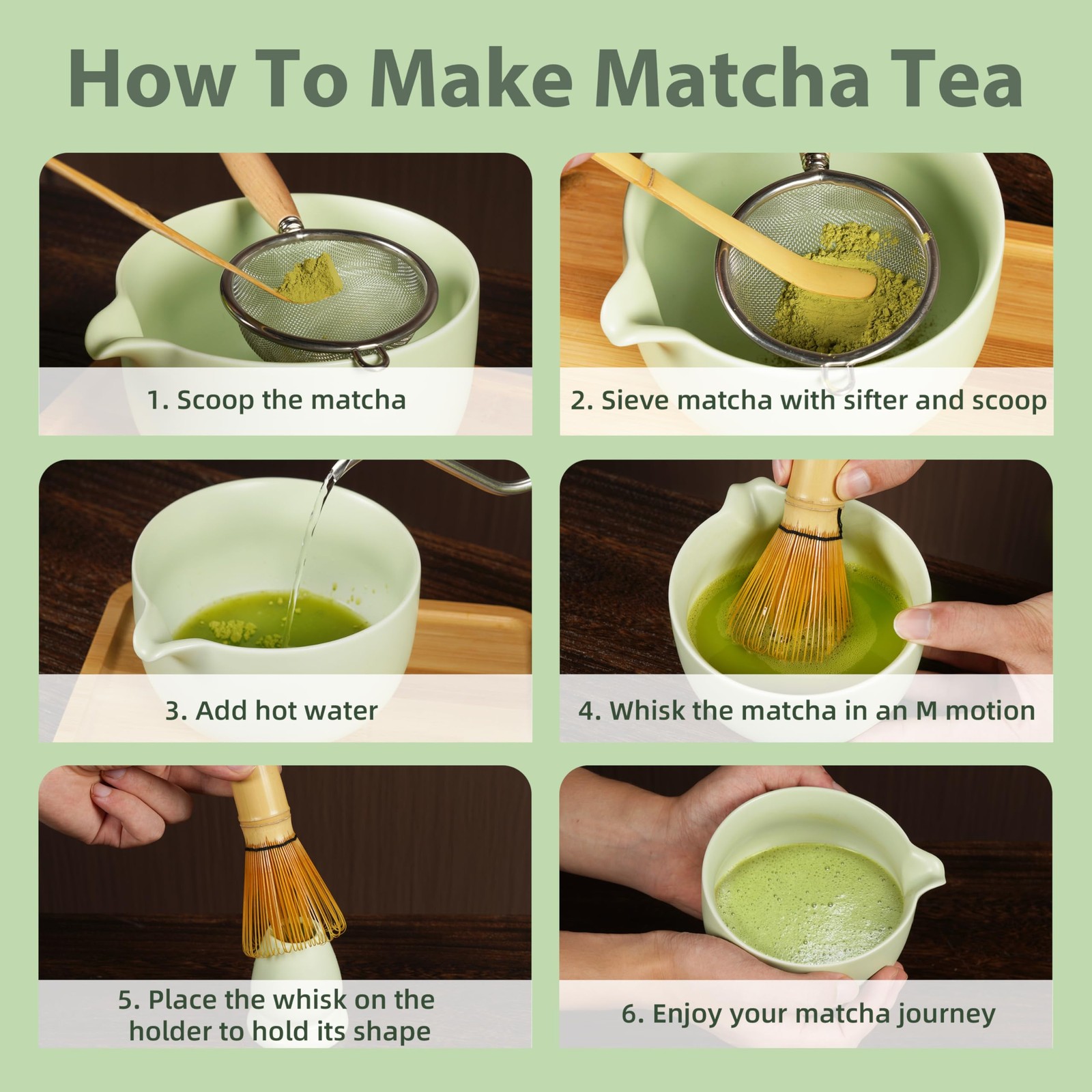 Travel Matcha Set 9-Piece with 500ml Ceramic Bowl & Bamboo Whisk – Perfect