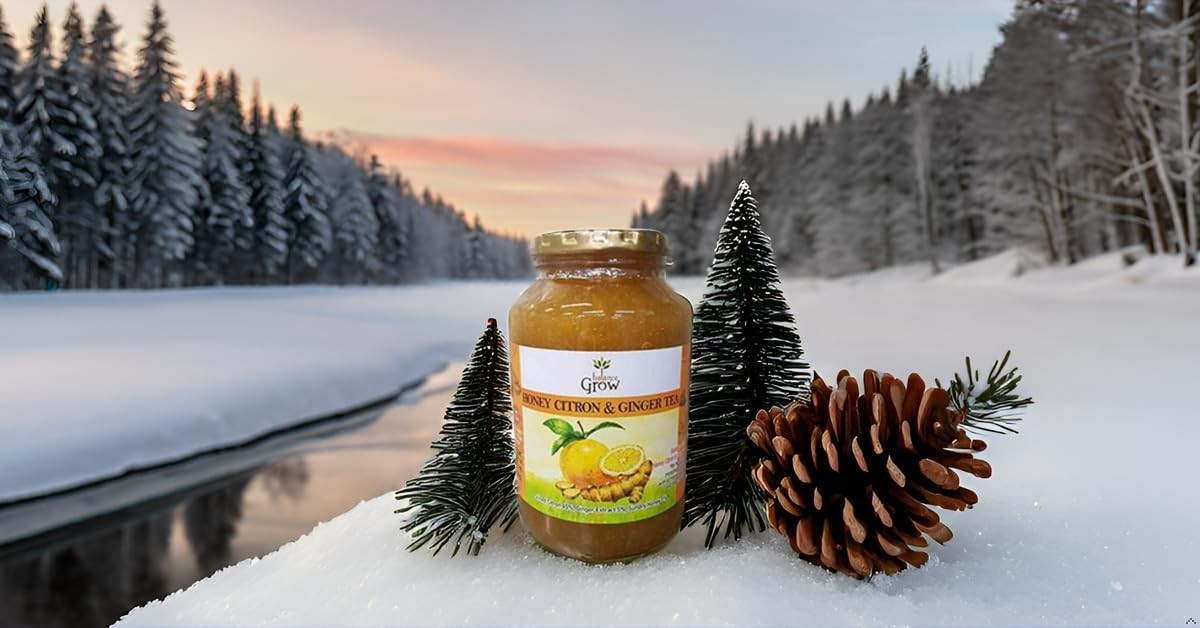 Organic Honey Citron Ginger Tea 2.2lb Jar