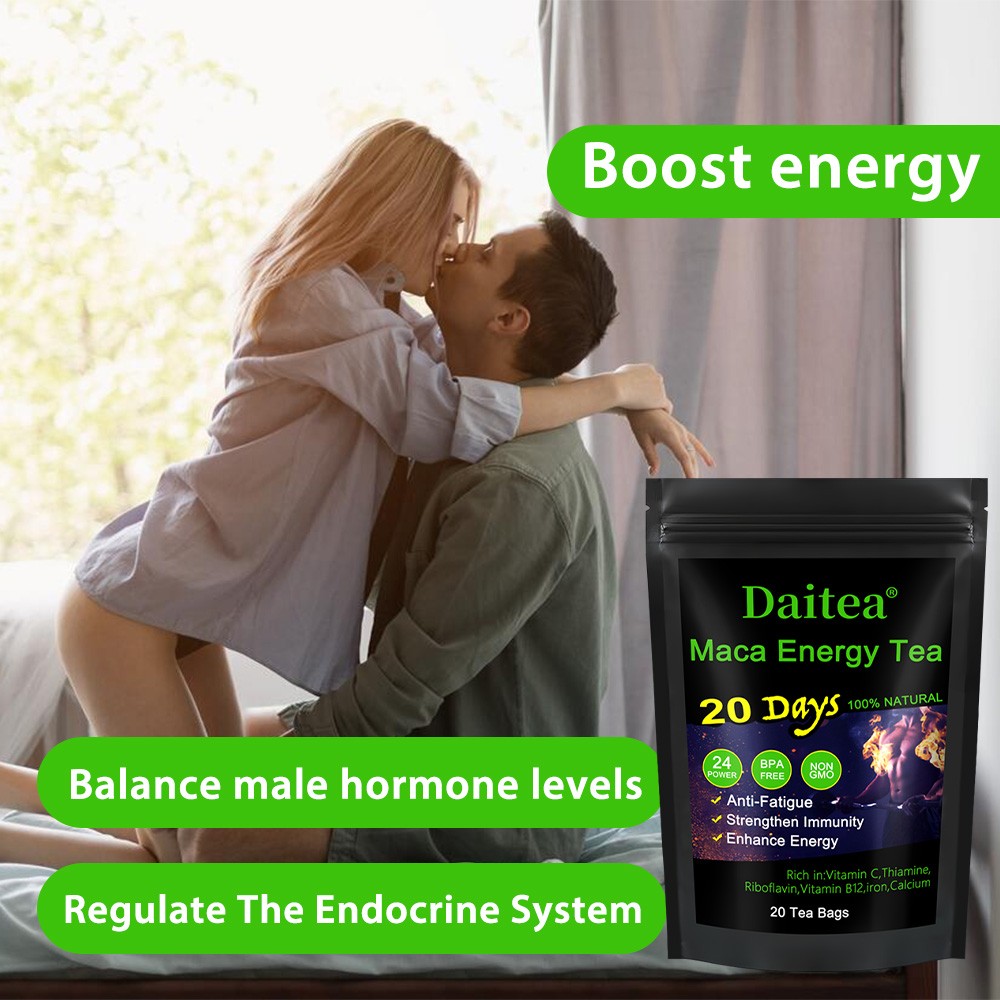 Herbal Maca Energy Tea For Men Strength Boost Natural Male Enhancement Tea